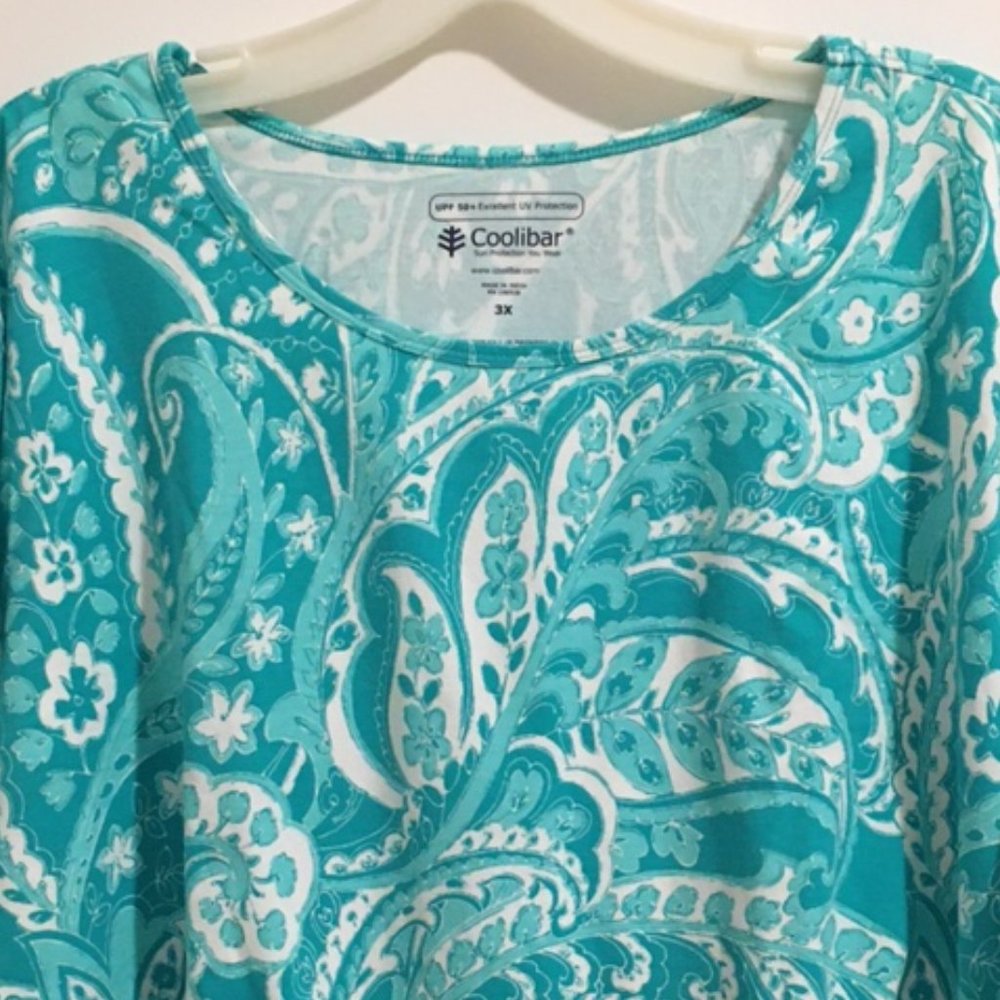 "Coolibar" Long Sleeve Crewneck Sun Shirt - Size 3X